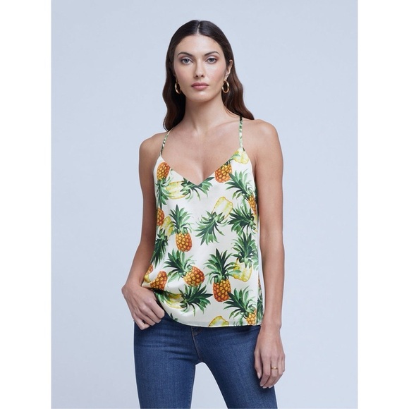 L’Agence Kylee Racerback Tank in Pineapple Size Medium - Picture 16 of 16